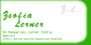 zsofia lerner business card
