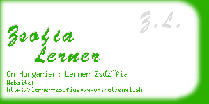 zsofia lerner business card